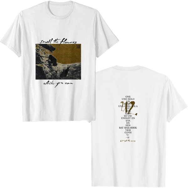 U2 One Vintage T-Shirt Smell The Flowers While You Can Rock Band-image