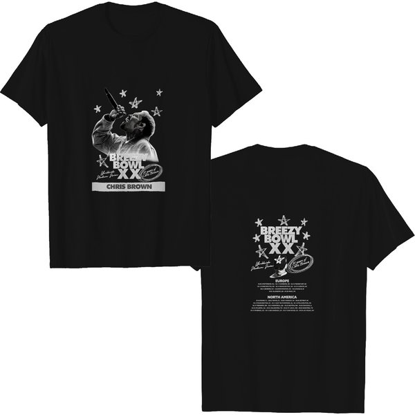 Breezy Bowl Xx 2025 Signature Tour Music T-Shirt Gift For Fan-image