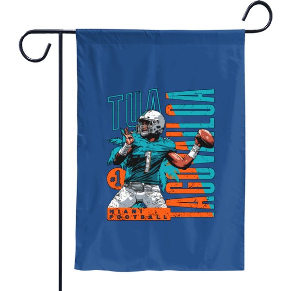Vintage Tua Tagovailoa Garden Flag-image
