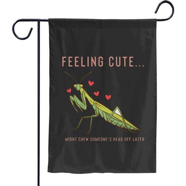 Praying Mantis Funny Entomologist Insect Prints Garden Flags-image