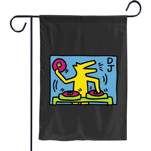 Keith Haring Dj Trap - Keith Haring Dj Trap Garden Flags-image