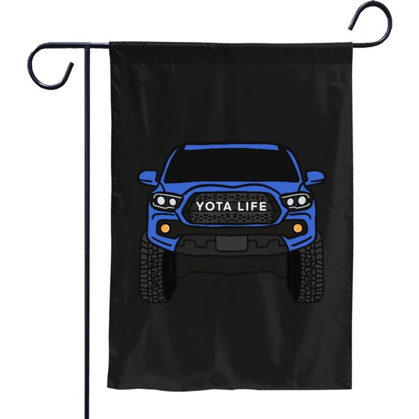 Blue Toyota Tacoma Garden Flags-image