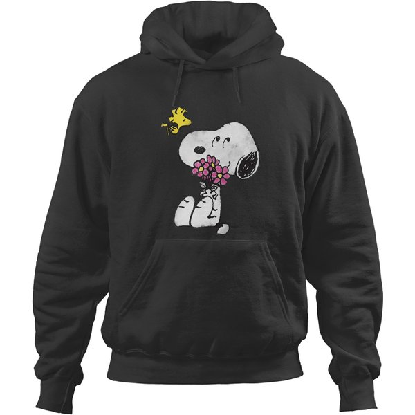 Snoopy Mother's Love Flowers T-Shirt Hoodies-image