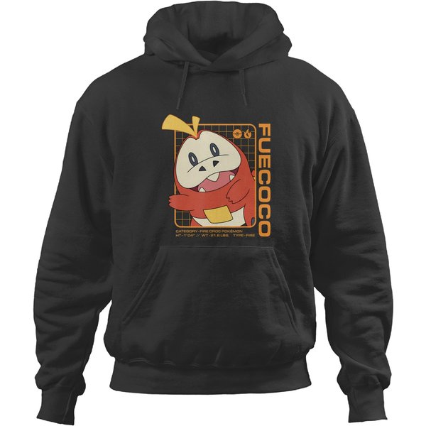 Pokã©Mon Fuecoco Stats T Hoodies-image