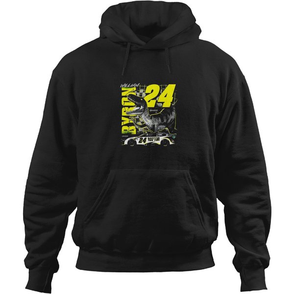 William Byron 24 Raptor Dinosaur Hoodies-image