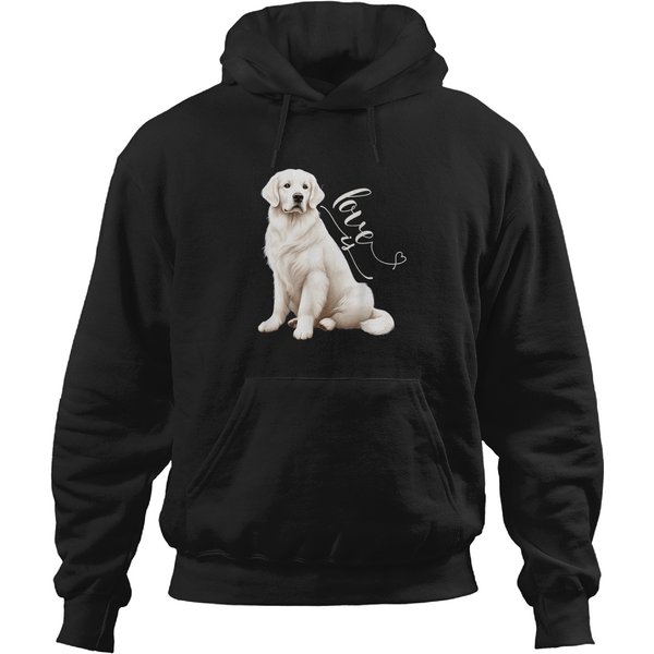 Love Is White English Cream Golden Retriever Mom Dog Puppy Hoodies-image