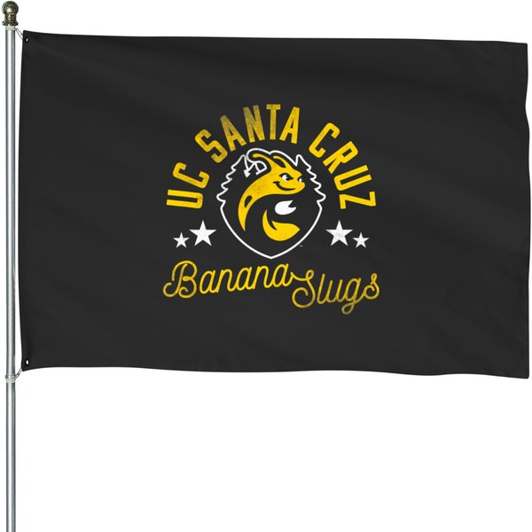 Uc Cruz Ucsc Banana Slugs Logo House Flags-image