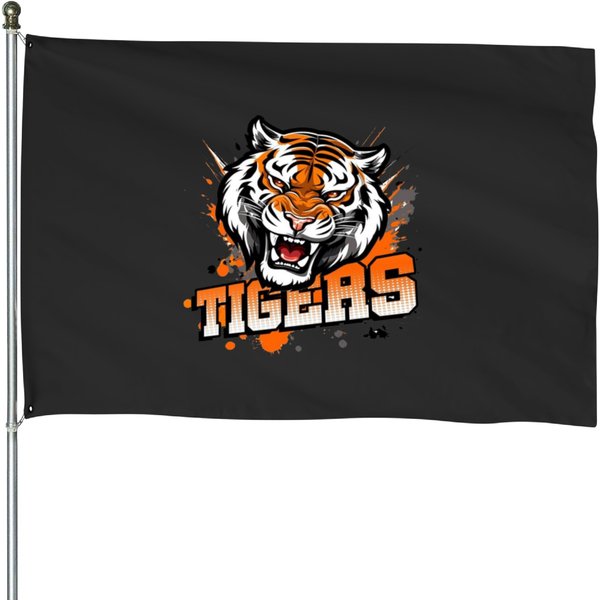 Tigers Sublimation House Flags-image
