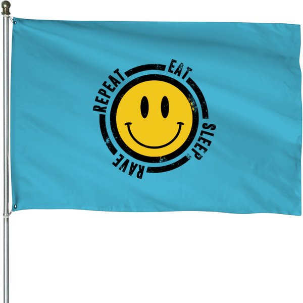 Eat, Sleep, Rave, Repeat - Fatboy Slim House Flags-image