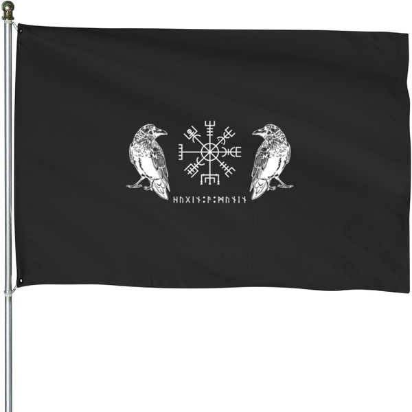 Vanheimr Hugin & Munin Ravens Odins House Flags-image