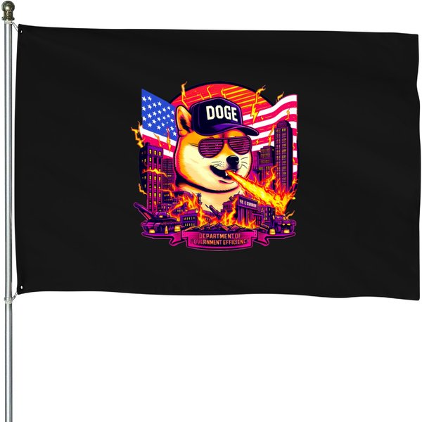 Doge Department Of Government Efficiency House Flags-image