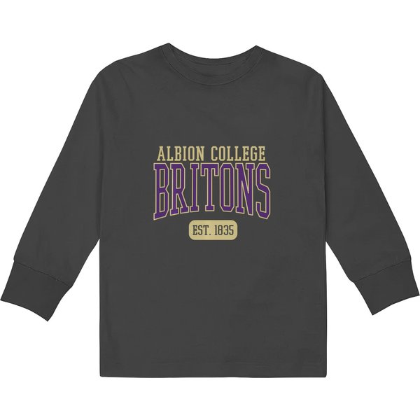 Albion College Britons Est Date Pullover Kids Long Sleeve T-Shirts-image