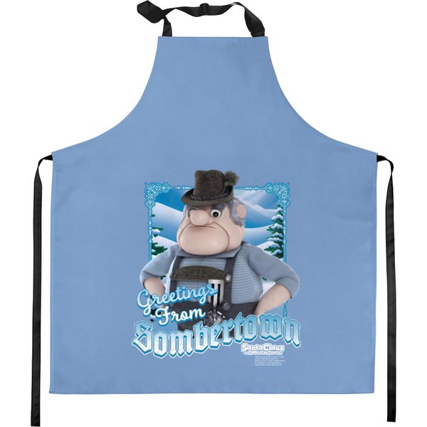 Burgermeister Meisterburger Kitchen Aprons Santa Claus Is Comin' To Town Men's Kitchen Aprons-image