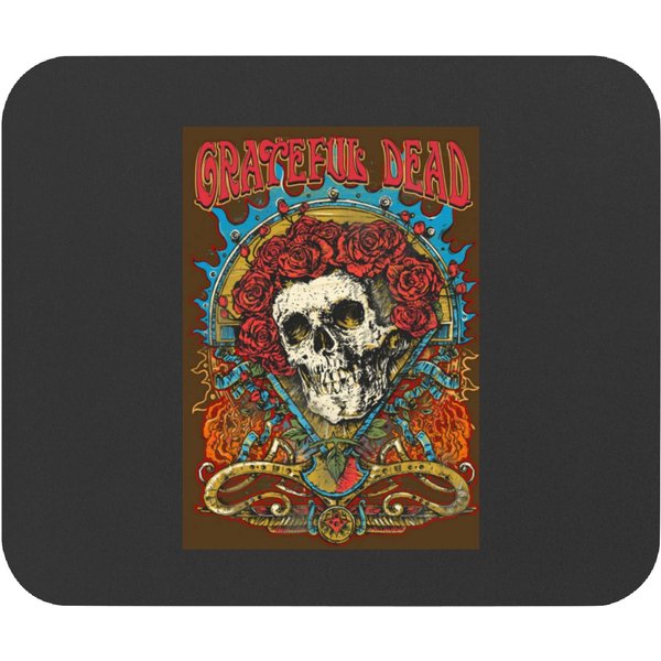 Grateful Dead Rose Flowers Skulls Mouse Pad-image