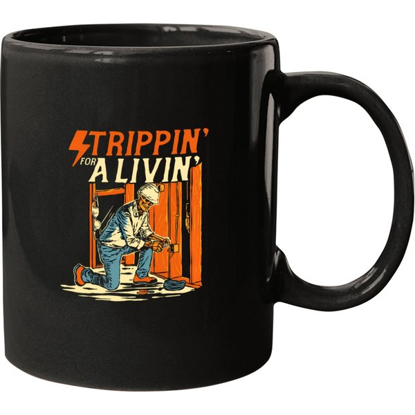 Stripping For A Living Electrician Work Electrical Worker Mugs-image