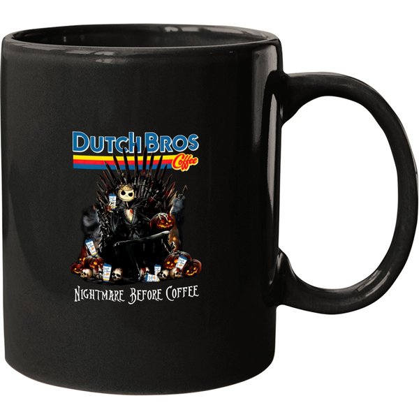 Dutch Bross Coffeee The King Jack Skel-Ling-Ton Night-Mar-E Before Coffee Halloween. Mugs-image