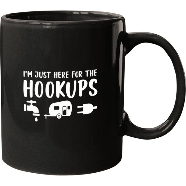Camping - I'm Just Here For The Hookups T-Shirt Mugs-image