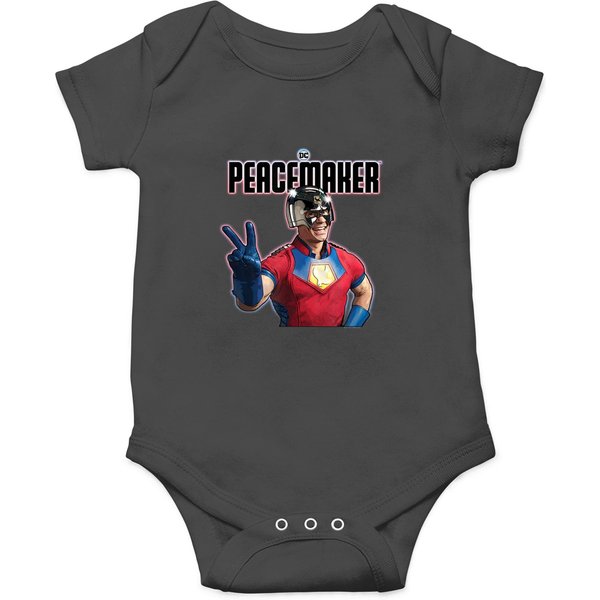 Peacemaker Shinny Peace Sign Photo Onesies-image