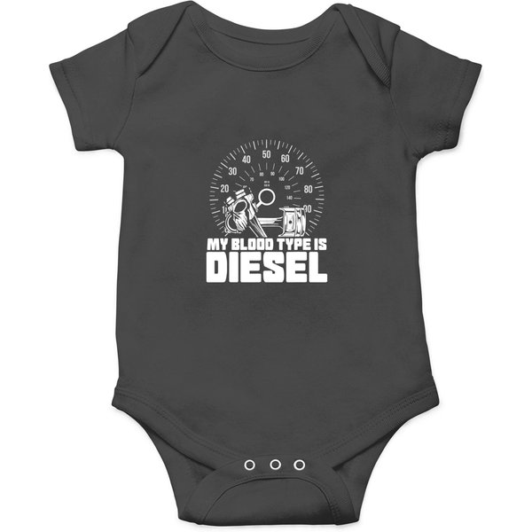 My Blood Type Is Diesel Truck Driving Trucker Trucking Onesies