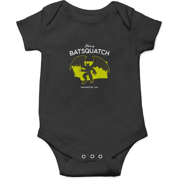 Home Of Batsquatch Washington Usa Cryptid T-Shirt Onesies-image