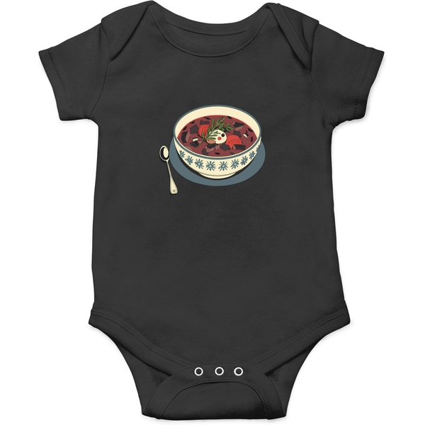 Gastronomic Art Borscht Soup Illustration Onesies-image