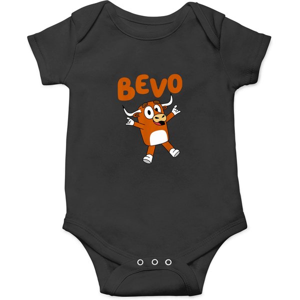 Bevo Longhorn Bull Funny Cartoon For Toddler Kids Boys Girls T-Shirt Onesies-image