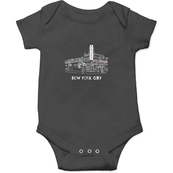 Katz Deli New York City Hand Drawn Design Onesies-image