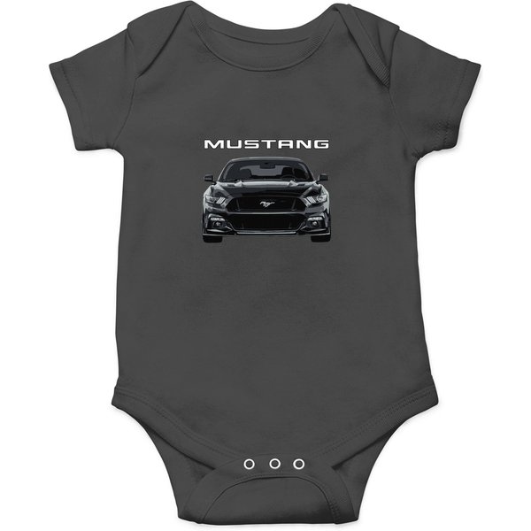 Mustang Gt 5.0L V8 Performance Car Shadow Black Onesies-image
