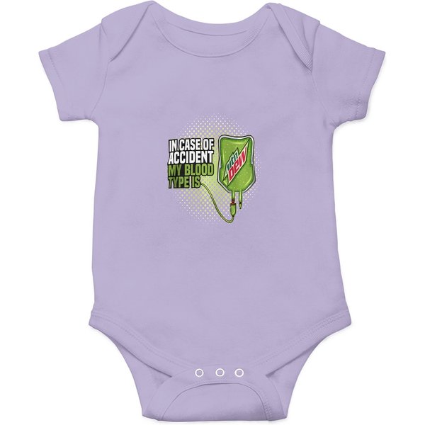 In Case Of Accident My Blood Type Is Mtn Dew - Mountain Dew - Onesies