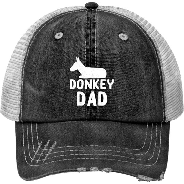 Donkey Dad Print Trucker Hat For Donkey Owners-image