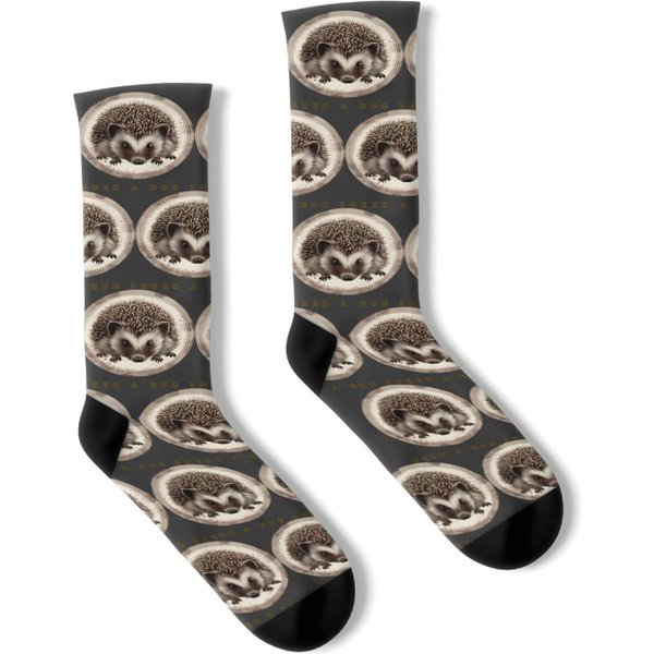 Hedgehog Hug Gift Hedgehog Lover Socks-image