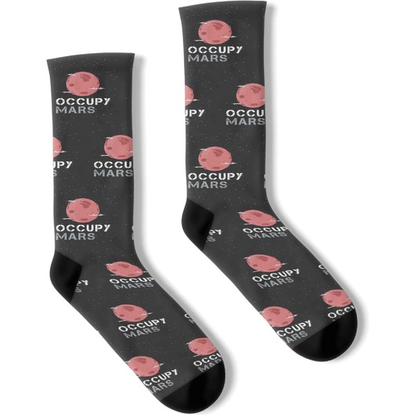 Occupy Mars (Spacex Mission) - Elon Musk Lovers Gifts - Occupy Mars - Socks-image