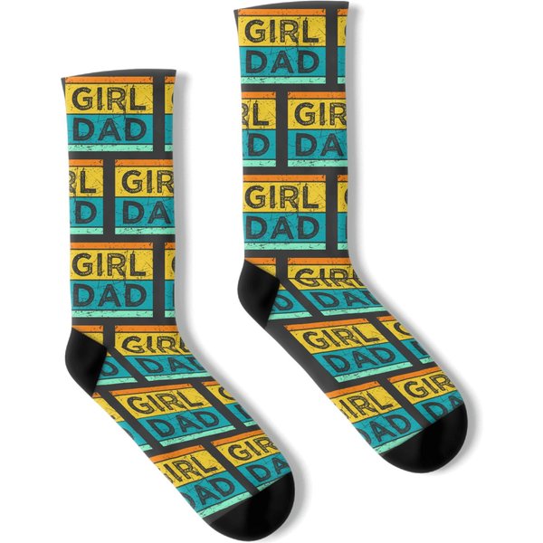 Funny Girl Dad With Daughters Hashtag Socks-image