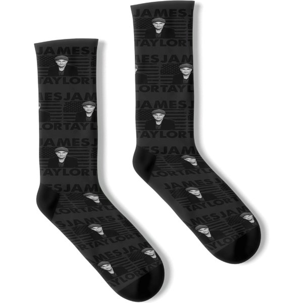 Retro American Flag James Taylor Music Gift Socks-image