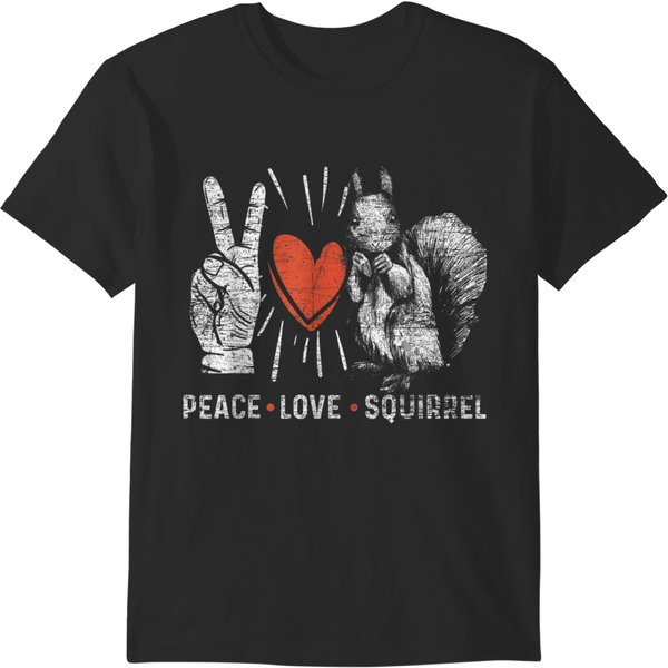 Hippie Animal Lover Earth Day Gift Idea Squirrel T-Shirts-image