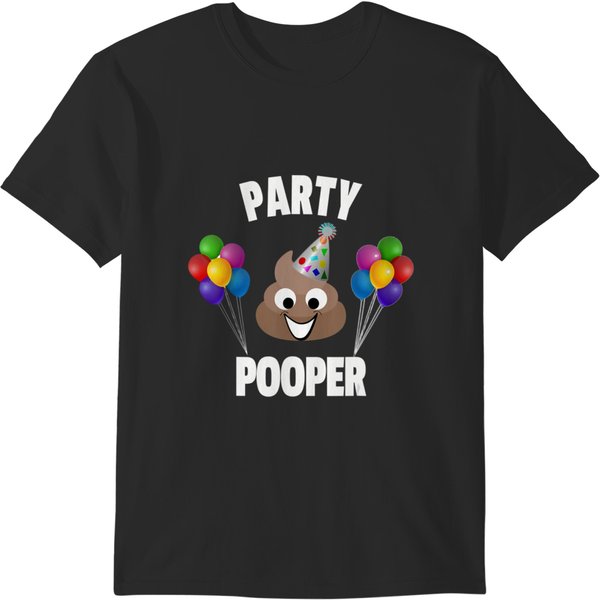 Party Pooper Funny Birthday Party T For Birthday Gift T-Shirts-image