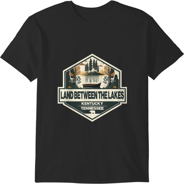 Land Between The Lakes Travel Art Badge Vintage T-Shirts-image
