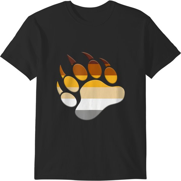 Gay Bear Flag Bear Paw T-Shirts-image