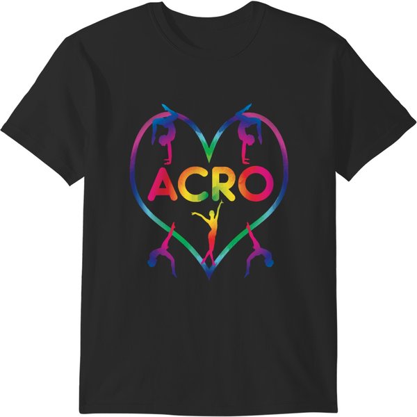 Acro Rainbow Heart Acro T-Shirts-image