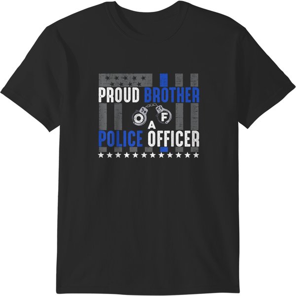 Proud Brother Of A Police Officer Independence D T-Shirts-image