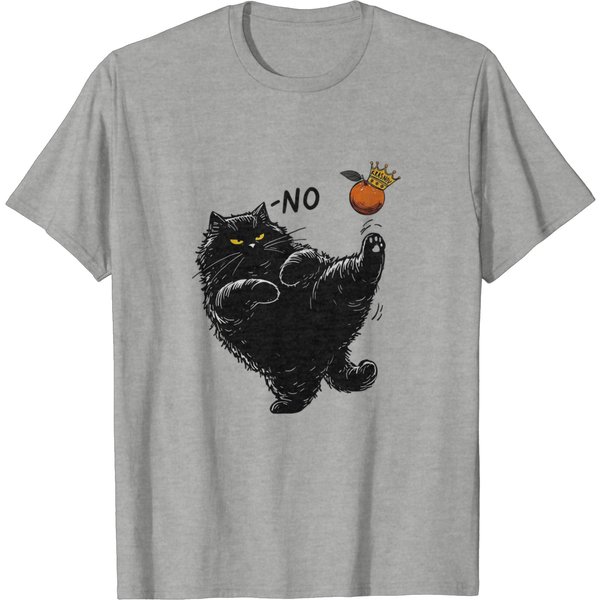 No Kings In America Black Cat Shirt, No Kings Shirt, Funny Political Meme Shirt-image
