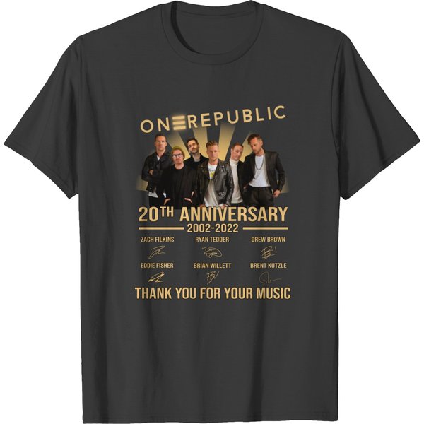 20Th Anniversary 2002-2022 Thank You For Memories Signatures T-Shirt-image