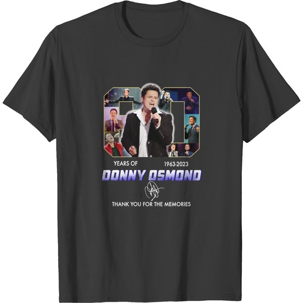 60 Years Of 1963-2023 Donny Osmond Thank You For Signature T Shirts-image