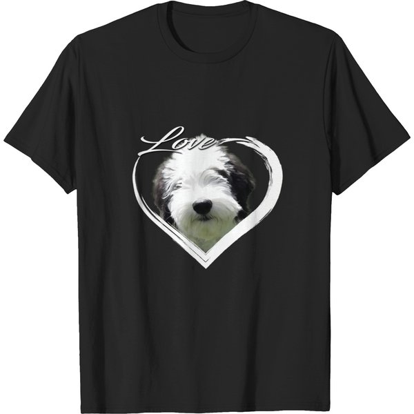 Love Sheepadoodle Old English Sheepdog + Poodle Lover Gift T-Shirts-image