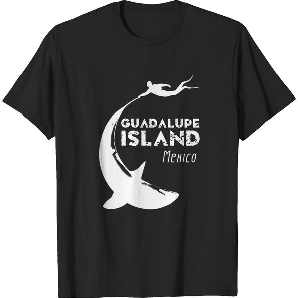 Swimming With Sharks Guadalupe Island Mexico - Shark Diving (1) T-Shirt T-Shirts-image