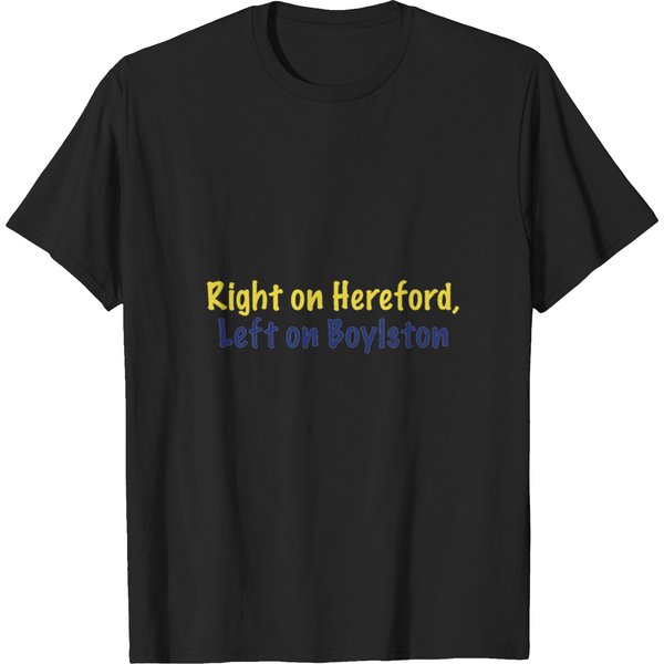 Boston Marathon 262 Right On Hereford Left Boylston Street T-Shirts-image