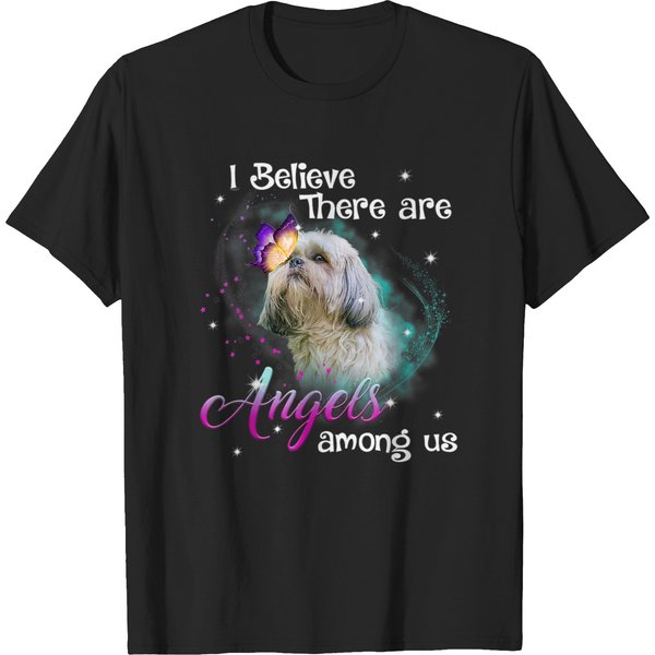 Shih Tzu Lovers I Believe There Are Angels Among Us T-Shirts-image