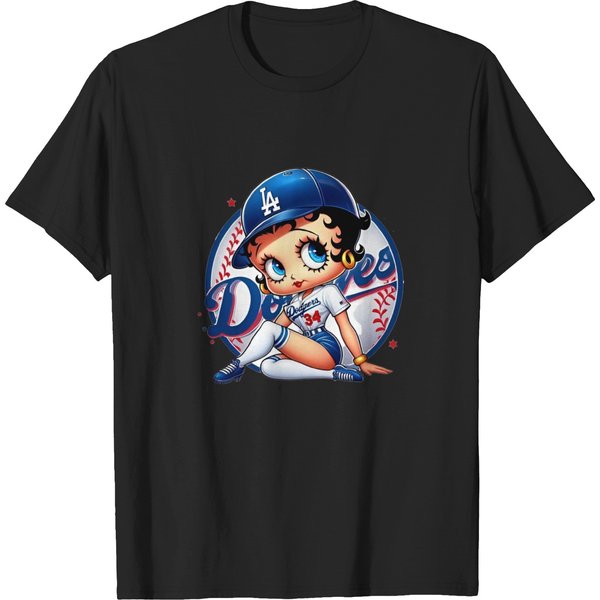 Los Angeles Betty Boop Dodger T Shirt Betty Boop T-Shirt, Betty Boop Heart Tee-image