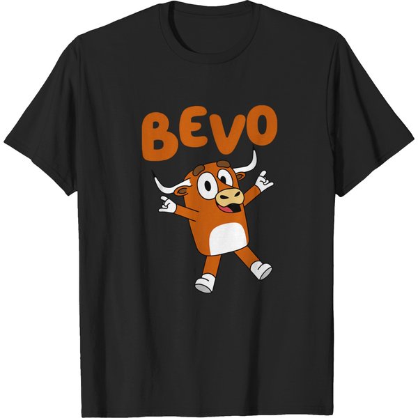 Bevo Longhorn Bull Funny Cartoon For Toddler Kids Boys Girls T-Shirt T-Shirts-image
