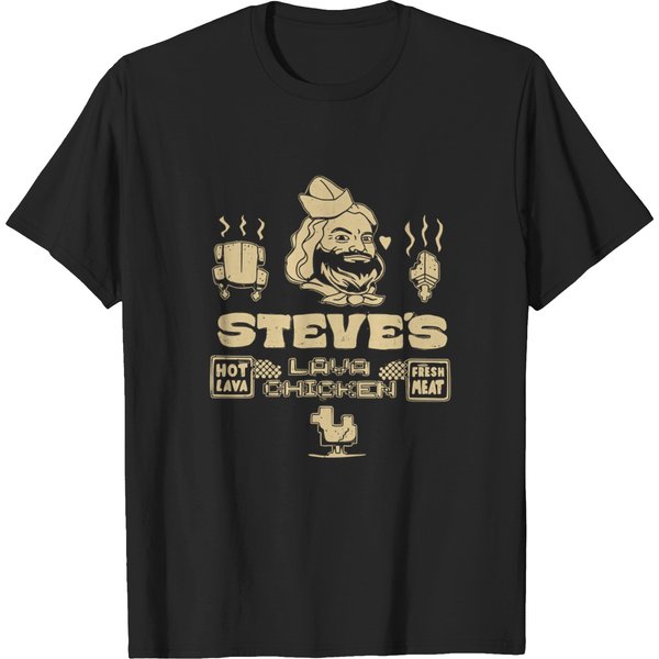Steves Lava Chicken Restaurant Shirt, Minecraft Movie Shirt, Minecraft Graphic Tee-image